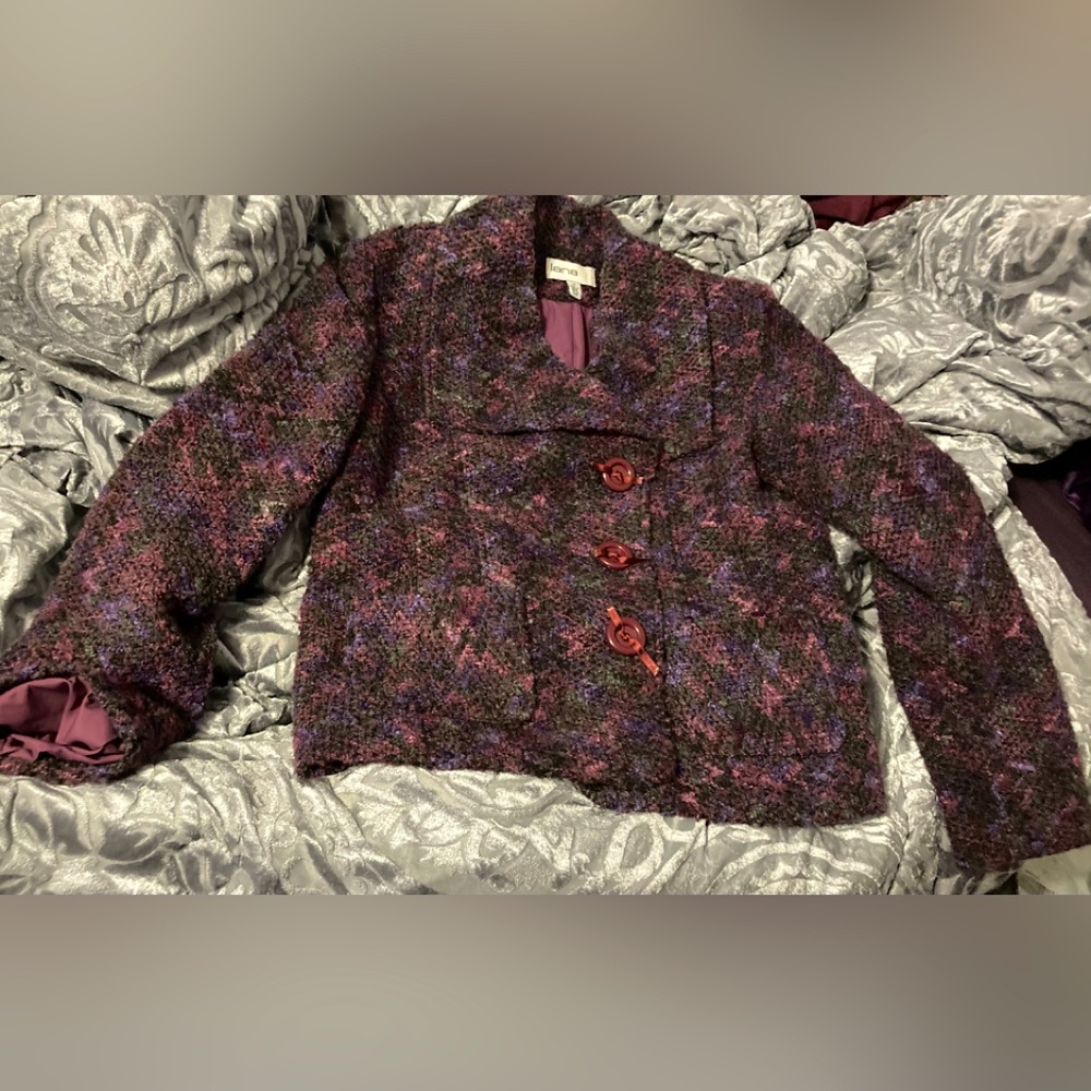Lana Lee Jewel Toned vintage wool blend blazer!  Size 12
